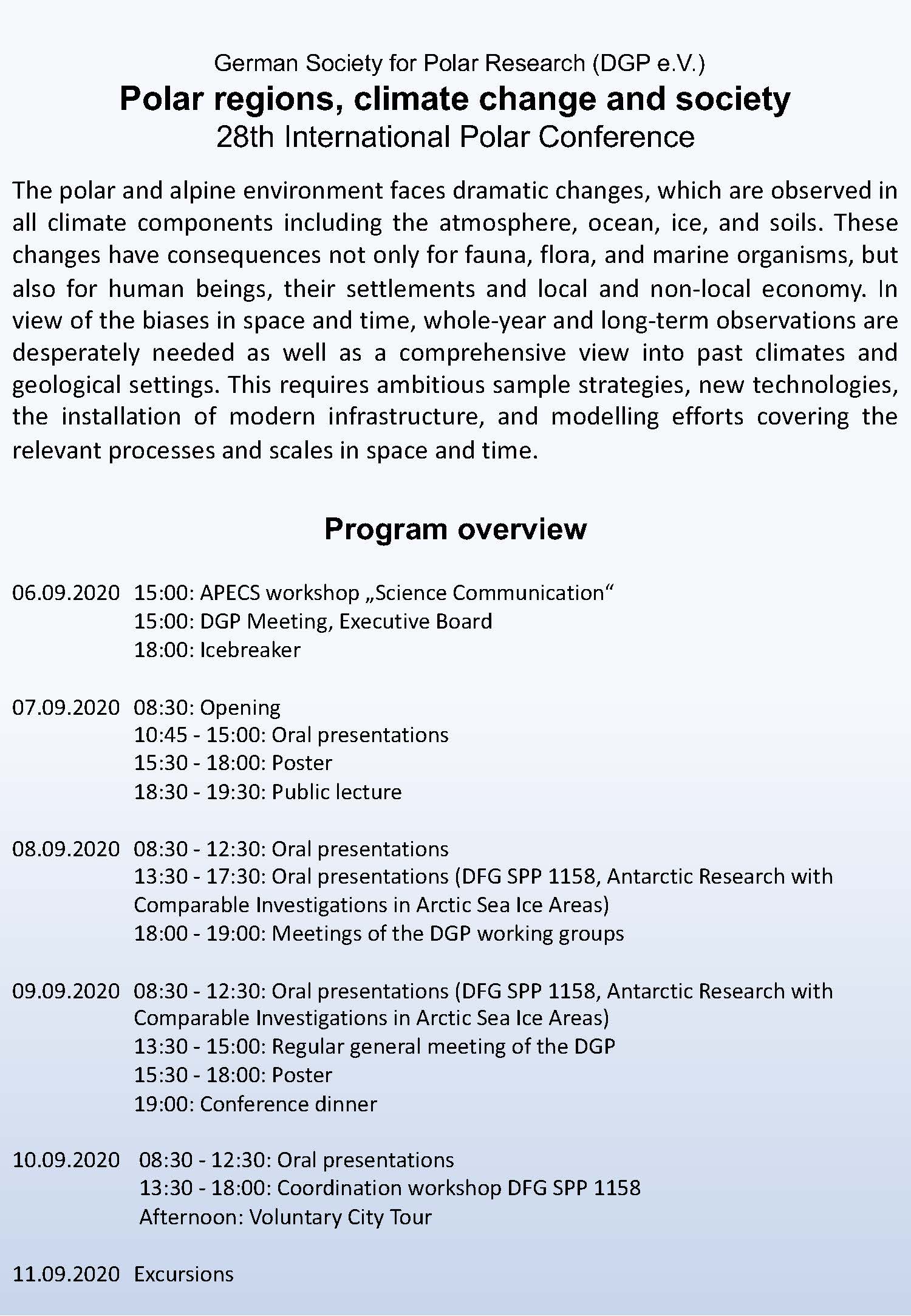 28 Intl Polar Conf DGP First Circular Seite 2