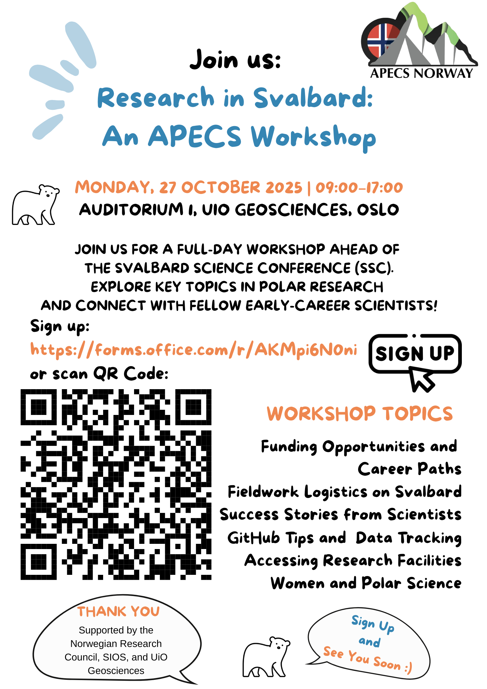 Research in Svalbard An APECS Workshop Flyer updated2